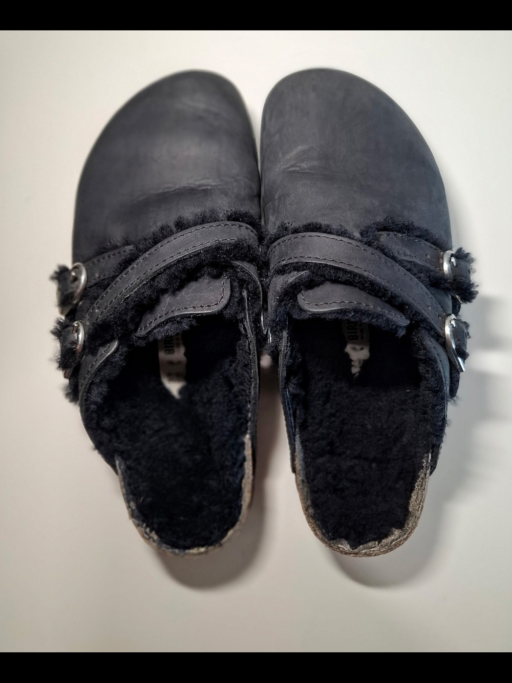Birkenstock Y2K Black Shearling-Lined Clogs - Picture 1 of 9